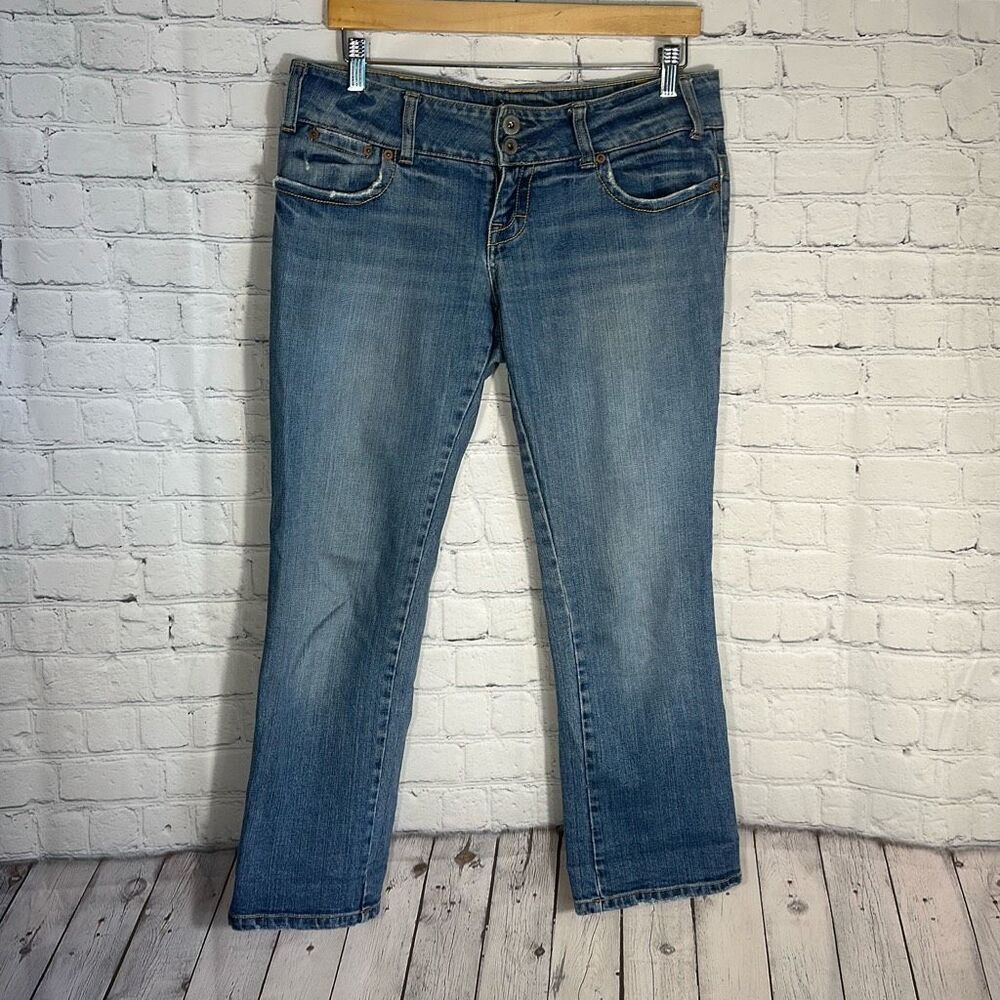 American Eagle Jeans Women’s 8 Blue Cropped Low Rise Jeans Denim